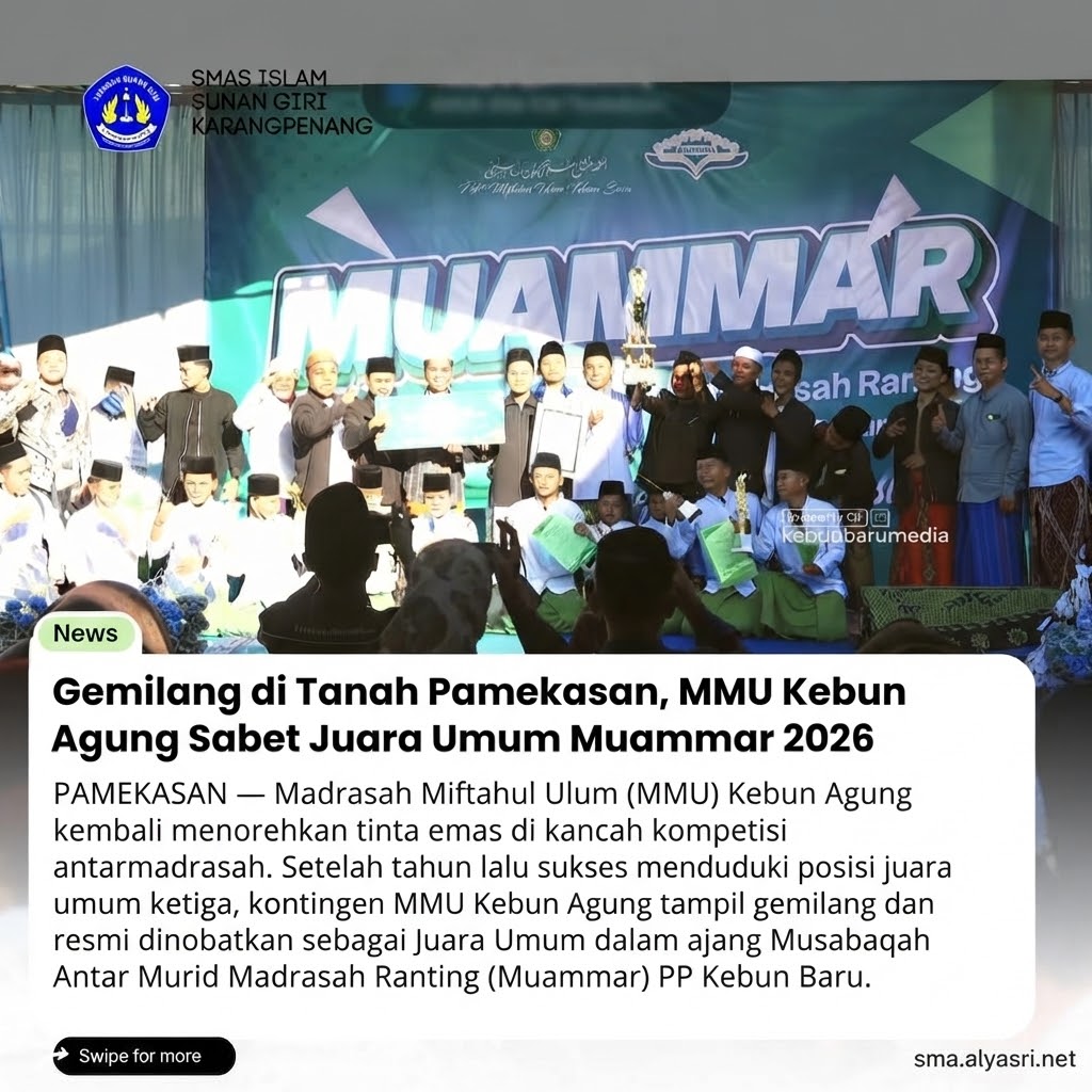 Gemilang di Tanah Pamekasan, MMU Kebun Agung Sabet Juara Umum Muammar 2026